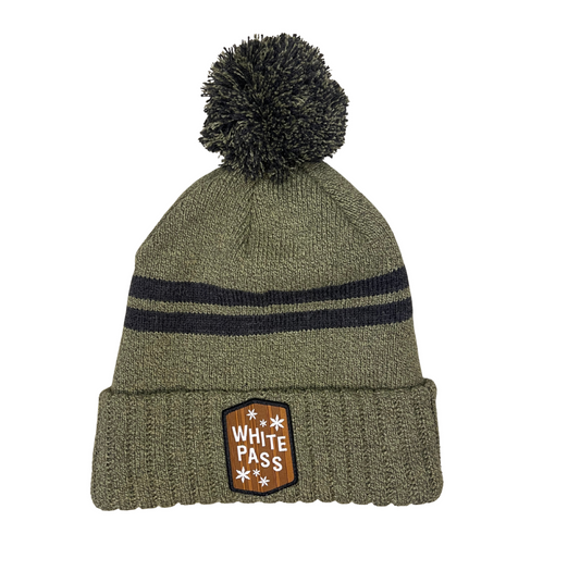 WP Olive Pom Beanie