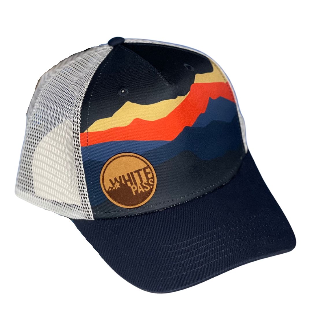 Mountain Ranges Navy Trucker